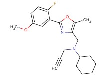 N-{[2-(2-fluoro-5-methoxyphenyl)-5-methyl-1,3-oxazol-4-yl]methyl}-N-2-propyn-1-ylcyclohexanamine
