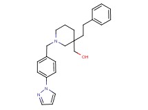 {3-(2-phenylethyl)-1-[4-(1H-pyrazol-1-yl)benzyl]-3-piperidinyl}methanol