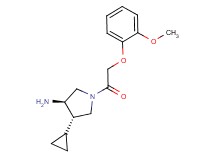 (3R*,4S*)-4-cyclopropyl-1-[(2-methoxyphenoxy)acetyl]pyrrolidin-3-amine