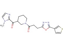 (1-methyl-1H-imidazol-2-yl)(1-{3-[5-(3-thienyl)-1,3,4-oxadiazol-2-yl]propanoyl}-3-piperidinyl)methanone
