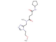 N'-cyclopentyl-N-{[4-(2-methoxyethyl)-4H-1,2,4-triazol-3-yl]methyl}-N-methylsuccinamide