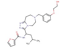 N-(1-{7-[3-(2-hydroxyethoxy)benzyl]-6,7,8,9-tetrahydro-5H-[1,2,4]triazolo[4,3-d][1,4]diazepin-3-yl}-3-methylbutyl)-2-furamide