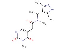 N-[1-(3,5-dimethyl-1H-pyrazol-4-yl)ethyl]-N-methyl-2-(3-methyl-2,4-dioxo-1,2,3,4-tetrahydropyrimidin-5-yl)acetamide