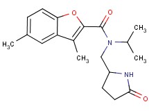 N-isopropyl-3,5-dimethyl-N-[(5-oxo-2-pyrrolidinyl)methyl]-1-benzofuran-2-carboxamide