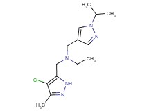 N-[(4-chloro-3-methyl-1H-pyrazol-5-yl)methyl]-N-[(1-isopropyl-1H-pyrazol-4-yl)methyl]ethanamine