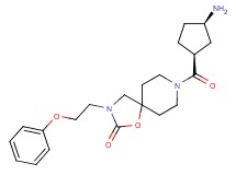 8-{[rel-(1S,3R)-3-aminocyclopentyl]carbonyl}-3-(2-phenoxyethyl)-1-oxa-3,8-diazaspiro[4.5]decan-2-one hydrochloride