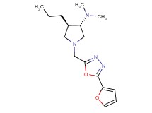(3S*,4R*)-1-{[5-(2-furyl)-1,3,4-oxadiazol-2-yl]methyl}-N,N-dimethyl-4-propyl-3-pyrrolidinamine