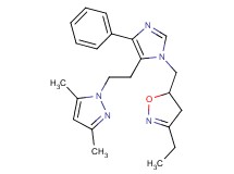 5-({5-[2-(3,5-dimethyl-1H-pyrazol-1-yl)ethyl]-4-phenyl-1H-imidazol-1-yl}methyl)-3-ethyl-4,5-dihydroisoxazole