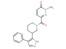 2-methyl-6-{[3-(4-phenyl-1H-pyrazol-5-yl)piperidin-1-yl]carbonyl}pyridazin-3(2H)-one