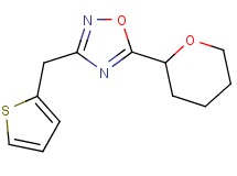 5-(tetrahydro-2H-pyran-2-yl)-3-(2-thienylmethyl)-1,2,4-oxadiazole