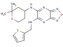 N-(2,2-dimethyltetrahydro-2H-pyran-4-yl)-N'-(2-thienylmethyl)[1,2,5]oxadiazolo[3,4-b]pyrazine-5,6-diamine