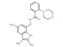 2-morpholin-4-yl-N-[(2,3,5-trimethyl-1H-indol-7-yl)methyl]benzamide