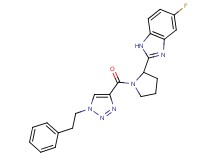 5-fluoro-2-(1-{[1-(2-phenylethyl)-1H-1,2,3-triazol-4-yl]carbonyl}-2-pyrrolidinyl)-1H-benzimidazole
