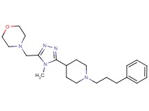 4-({4-methyl-5-[1-(3-phenylpropyl)piperidin-4-yl]-4H-1,2,4-triazol-3-yl}methyl)morpholine