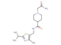 1-(2-amino-2-oxoethyl)-N-[(2-isopropyl-4-methyl-1,3-thiazol-5-yl)methyl]-4-piperidinecarboxamide