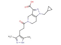 1-(cyclopropylmethyl)-5-[3-(3,5-dimethyl-1H-pyrazol-4-yl)propanoyl]-4,5,6,7-tetrahydro-1H-pyrazolo[4,3-c]pyridine-3-carboxylic acid