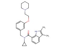 N-cyclopropyl-2,3-dimethyl-N-{3-[2-(1-piperidinyl)ethoxy]benzyl}-1H-indole-7-carboxamide