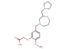 (2-methoxy-5-{[2-(pyrrolidin-1-ylmethyl)-1,4-oxazepan-4-yl]methyl}phenoxy)acetic acid