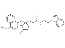 N-[2-(1H-indol-1-yl)ethyl]-3-{2-[(4-methoxy-1-naphthyl)methyl]-5-oxo-2-pyrrolidinyl}propanamide
