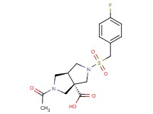 (3aS*,6aS*)-2-acetyl-5-[(4-fluorobenzyl)sulfonyl]hexahydropyrrolo[3,4-c]pyrrole-3a(1H)-carboxylic acid