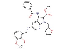methyl 3-(benzoylamino)-5-[(2,3-dimethoxybenzyl)amino]-1-(tetrahydro-2-furanylmethyl)-1H-pyrrolo[2,3-b]pyridine-2-carboxylate
