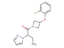 1-(1-{[3-(2-fluorophenoxy)azetidin-1-yl]carbonyl}propyl)-1H-pyrazole