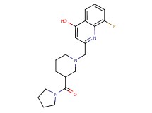 8-fluoro-2-{[3-(pyrrolidin-1-ylcarbonyl)piperidin-1-yl]methyl}quinolin-4-ol