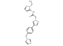 N-(1-ethyl-1H-pyrazol-5-yl)-2-{4-[4-(1H-imidazol-1-ylmethyl)phenyl]-1H-pyrazol-1-yl}acetamide