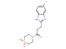 2-[3-(1,1-dioxidothiomorpholin-4-yl)-3-oxopropyl]-5-fluoro-1H-benzimidazole