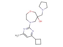 4-(4-cyclobutyl-6-methylpyrimidin-2-yl)-6-(pyrrolidin-1-ylmethyl)-1,4-oxazepan-6-ol