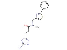 3-(5-amino-1H-1,2,4-triazol-3-yl)-N-methyl-N-[(2-phenyl-1,3-thiazol-4-yl)methyl]propanamide