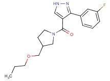 3-(3-fluorophenyl)-4-{[3-(propoxymethyl)-1-pyrrolidinyl]carbonyl}-1H-pyrazole
