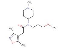 2-(3,5-dimethyl-4-isoxazolyl)-N-(3-methoxypropyl)-N-(1-methyl-4-piperidinyl)acetamide