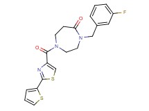 4-(3-fluorobenzyl)-1-{[2-(2-thienyl)-1,3-thiazol-4-yl]carbonyl}-1,4-diazepan-5-one