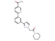 1-[6-(3-{1-[2-oxo-2-(1-piperidinyl)ethyl]-1H-pyrazol-3-yl}phenyl)-3-pyridinyl]ethanone