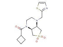 (4aR*,7aS*)-1-(cyclobutylcarbonyl)-4-(1,3-thiazol-2-ylmethyl)octahydrothieno[3,4-b]pyrazine 6,6-dioxide