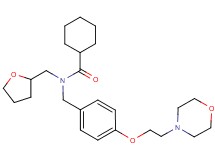 N-{4-[2-(4-morpholinyl)ethoxy]benzyl}-N-(tetrahydro-2-furanylmethyl)cyclohexanecarboxamide