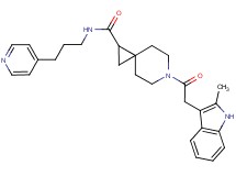 6-[(2-methyl-1H-indol-3-yl)acetyl]-N-[3-(4-pyridinyl)propyl]-6-azaspiro[2.5]octane-1-carboxamide