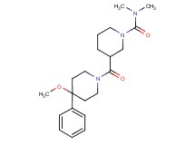3-[(4-methoxy-4-phenyl-1-piperidinyl)carbonyl]-N,N-dimethyl-1-piperidinecarboxamide