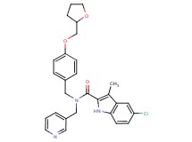 5-chloro-3-methyl-N-(3-pyridinylmethyl)-N-[4-(tetrahydro-2-furanylmethoxy)benzyl]-1H-indole-2-carboxamide