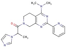 7-[2-(1H-imidazol-1-yl)propanoyl]-N,N-dimethyl-2-pyridin-2-yl-5,6,7,8-tetrahydropyrido[3,4-d]pyrimidin-4-amine