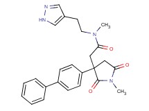 2-[3-(4-biphenylyl)-1-methyl-2,5-dioxo-3-pyrrolidinyl]-N-methyl-N-[2-(1H-pyrazol-4-yl)ethyl]acetamide