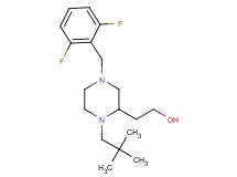 2-[4-(2,6-difluorobenzyl)-1-(2,2-dimethylpropyl)-2-piperazinyl]ethanol