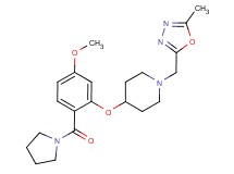 4-[5-methoxy-2-(pyrrolidin-1-ylcarbonyl)phenoxy]-1-[(5-methyl-1,3,4-oxadiazol-2-yl)methyl]piperidine