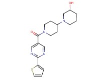 1'-{[2-(2-thienyl)-5-pyrimidinyl]carbonyl}-1,4'-bipiperidin-3-ol