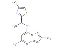 2,5-dimethyl-N-[1-(4-methyl-1,3-thiazol-2-yl)ethyl]pyrazolo[1,5-a]pyrimidin-7-amine
