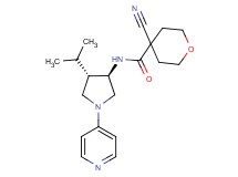 4-cyano-N-[rel-(3R,4S)-4-isopropyl-1-(4-pyridinyl)-3-pyrrolidinyl]tetrahydro-2H-pyran-4-carboxamide hydrochloride