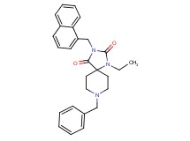 8-benzyl-1-ethyl-3-(1-naphthylmethyl)-1,3,8-triazaspiro[4.5]decane-2,4-dione