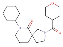 7-cyclohexyl-2-(tetrahydro-2H-pyran-4-ylcarbonyl)-2,7-diazaspiro[4.5]decan-6-one