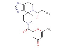 2-methyl-6-[(5-propionyl-1,5,6,7-tetrahydro-1'H-spiro[imidazo[4,5-c]pyridine-4,4'-piperidin]-1'-yl)carbonyl]-4H-pyran-4-one